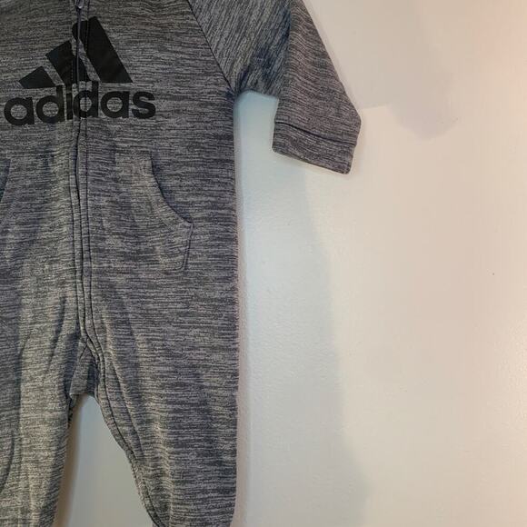 ADIDAS Boy’s One-Piece Hooded Zip Up Romper / Size: 9 Months - Picture 9 of 9